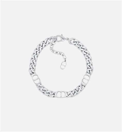 cuban chain dior|CD Icon Thin Chain Link Bracelet Silver .